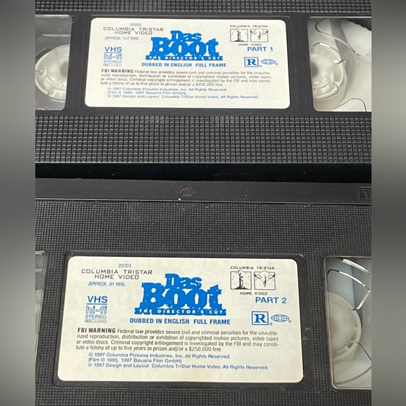 Das Boot - The Directors Cut (VHS, 1997, Directors Cut) Vintage Movie Retro - Picture 3 of 4